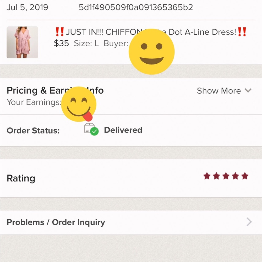 •HP•CHIFFON Polka Dot A-Line Dress • - Picture 8 of 8